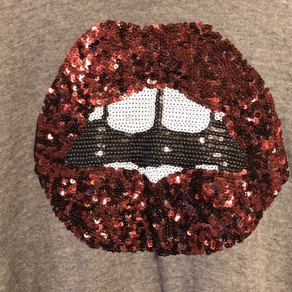 G by Guess Sequin Lip Hoodie - Picture 3 of 4
